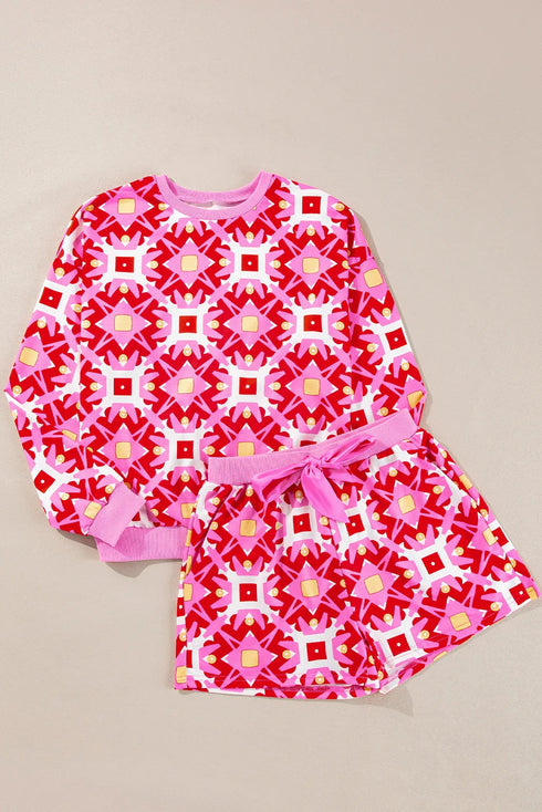 'Jannali' Round Neck Top and Shorts Set - Celes Fashion